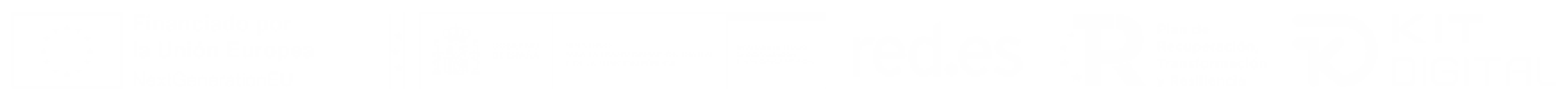 Logotipos del Programa Kit Digital, financiado por los fondos Next Generation EU y el Plan de Recuperación, Transformación y Resiliencia.