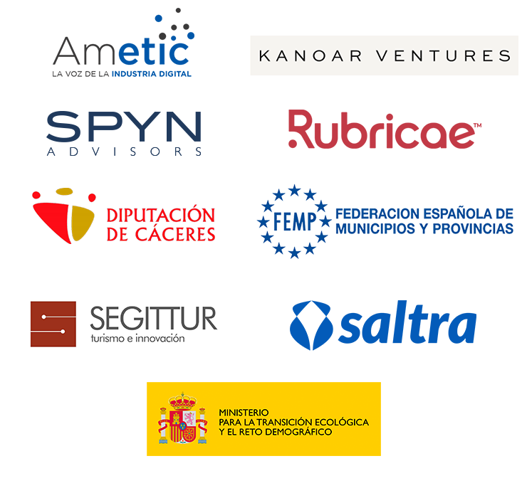 Logotipos de empresas y entidades colaboradoras en el ámbito digital e institucional